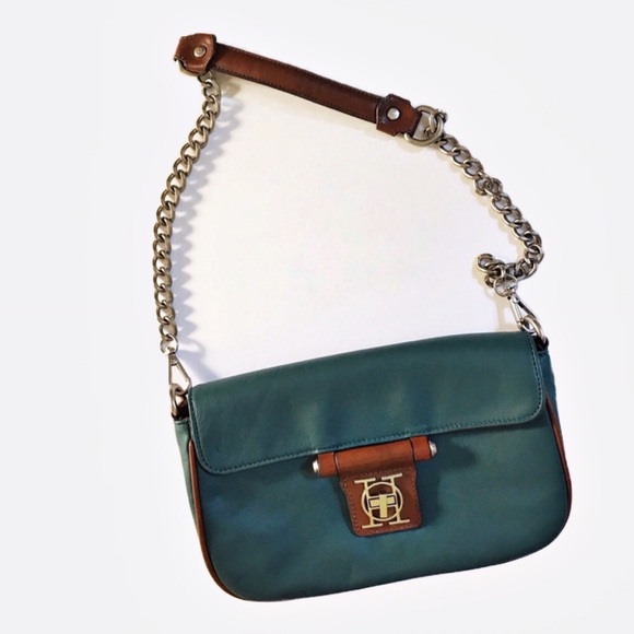 Olivia Harris Leather Shoulder Bag - Picture 1 of 8